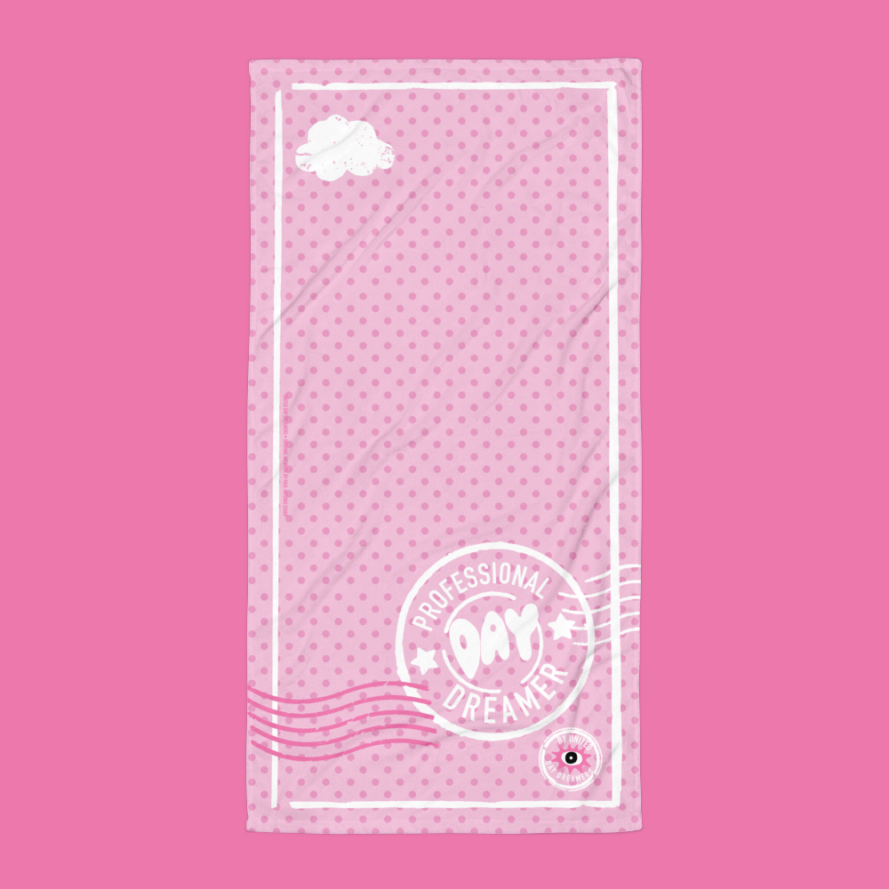 Professional Day Dreamer Beach and Pool Pink Towel