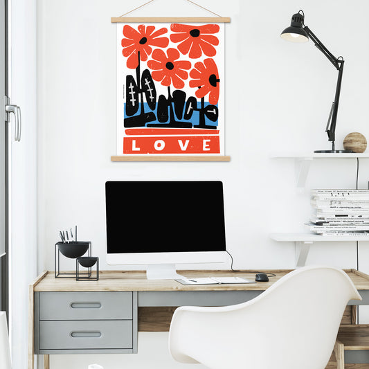 Dancing Flowers Love Poster for Day Dreamers