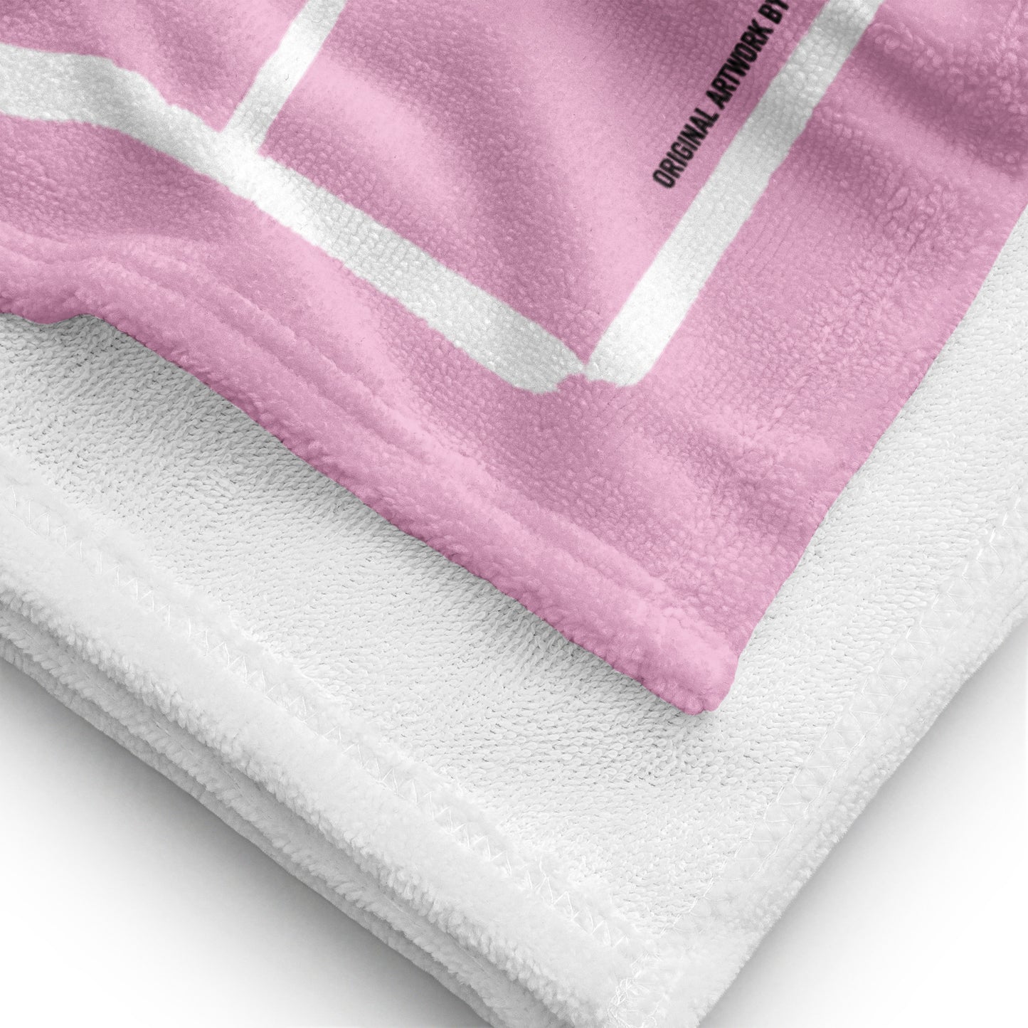 Fun Play Day Dreamer Tic Tac Toe Beach Pool Towel In Pink