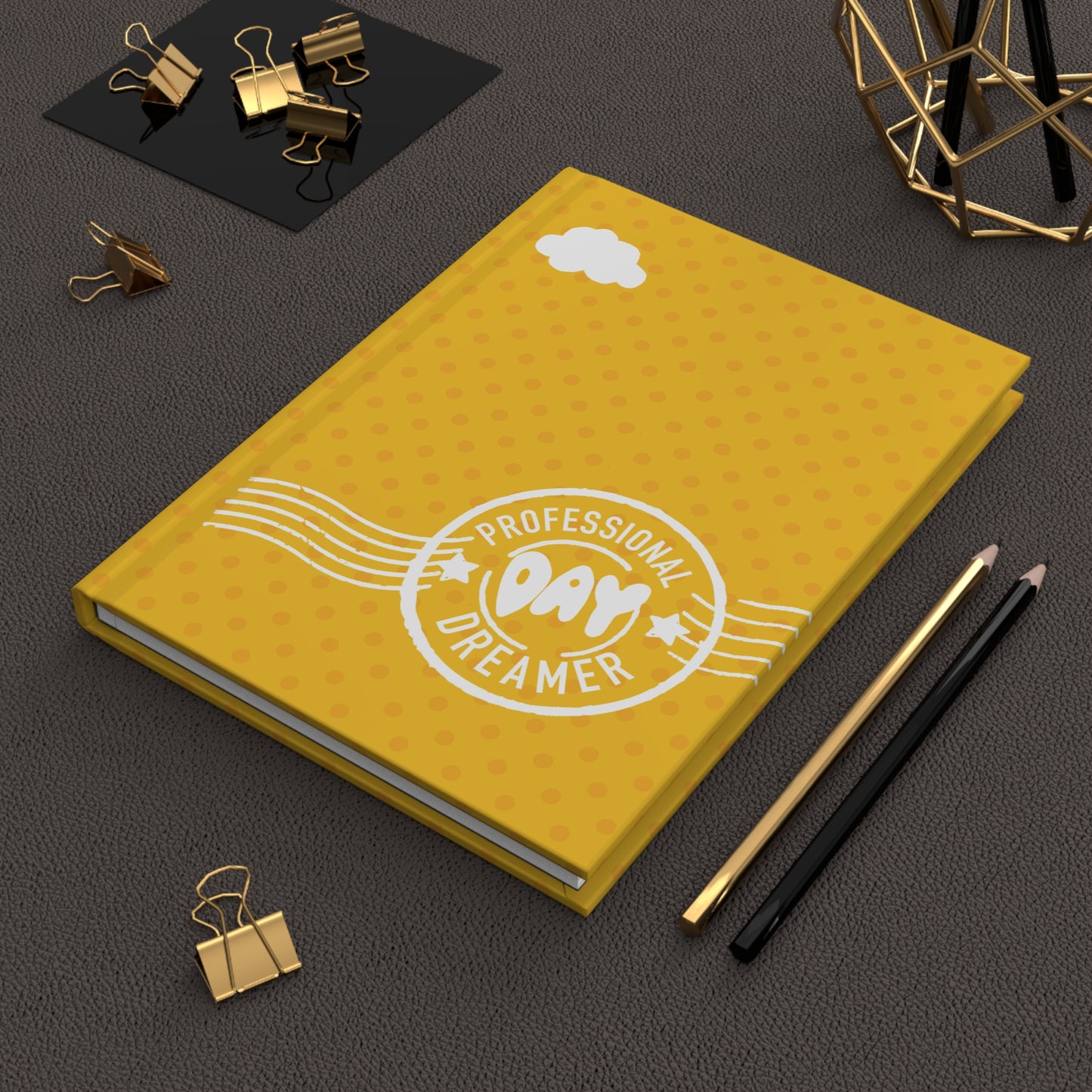 The Professional Day Dreamers Club Hardcover Yellow Notebook