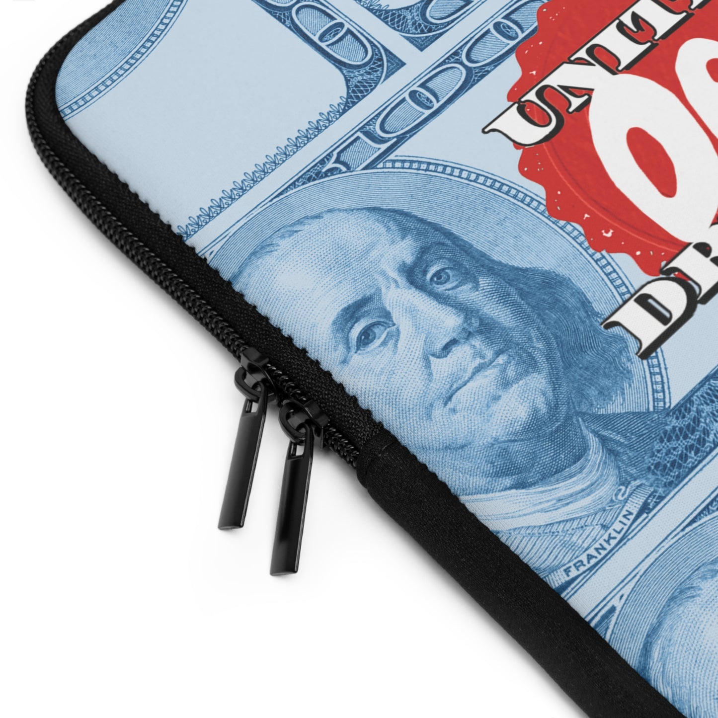 Lucky Money Day Dreamer Laptop Sleeve in Red White and Blue