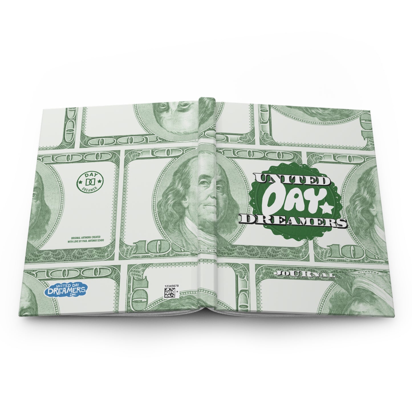 Lucky Money Hardcover Journal In Green