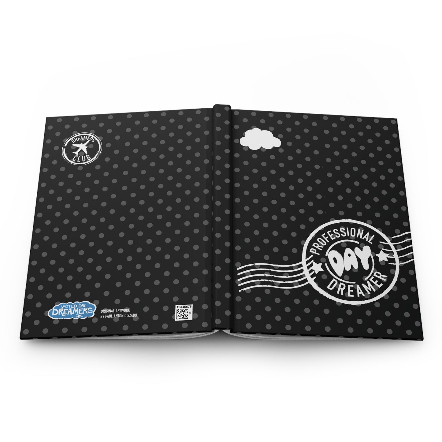 The Professional Day Dreamers Club Hardcover Black Notebook
