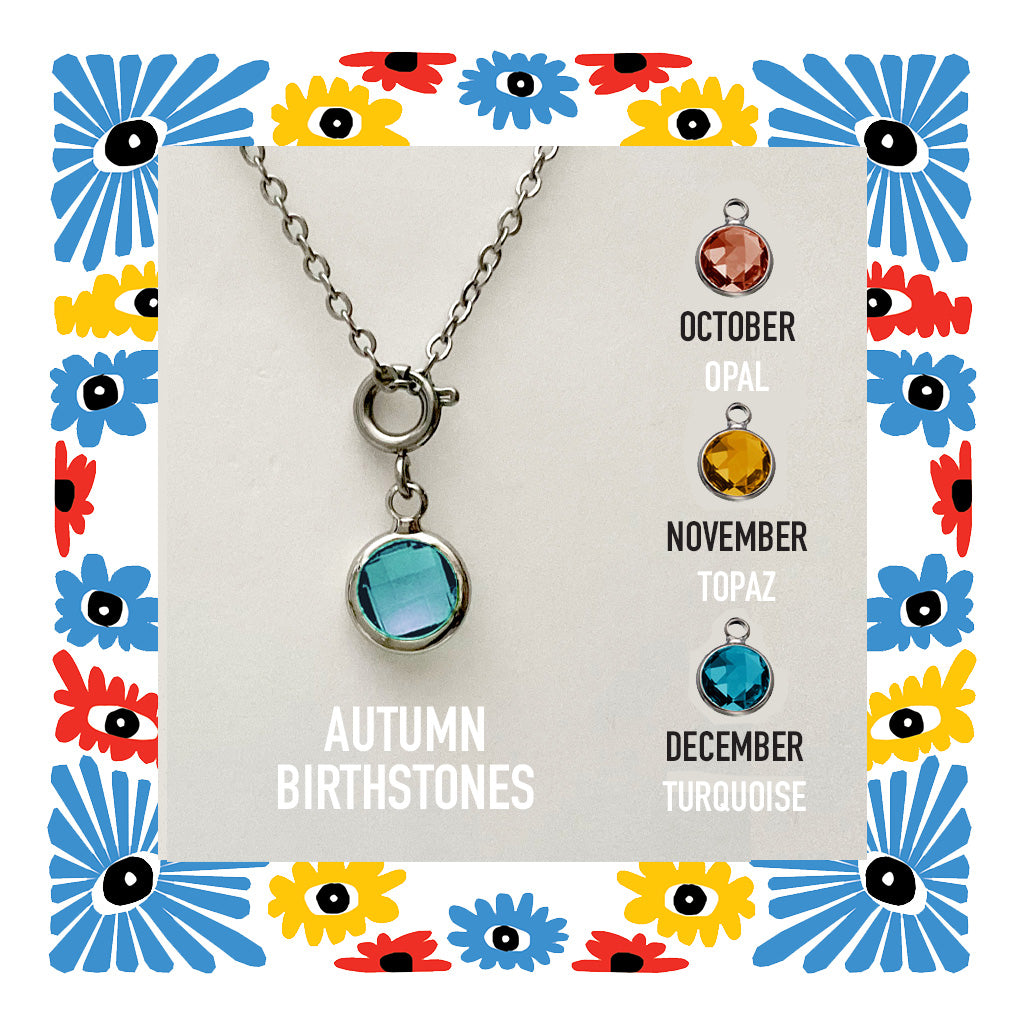 December Birthstone Necklace Colorful Turquoise