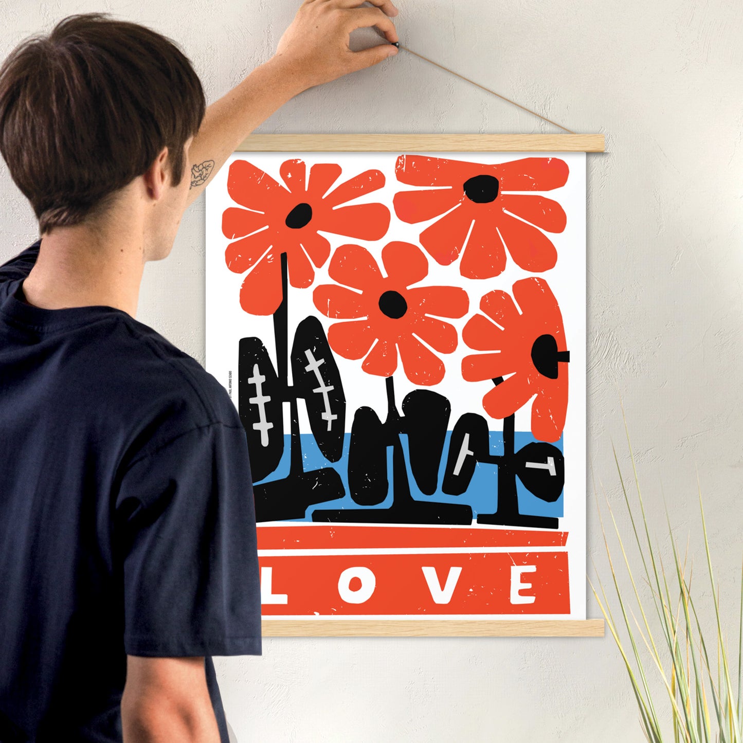Dancing Flowers Love Poster for Day Dreamers