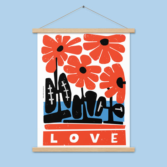 Dancing Flowers Love Poster for Day Dreamers