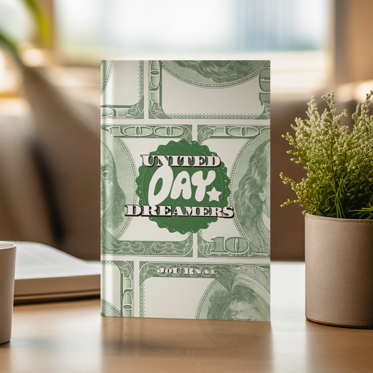 Lucky Money Hardcover Journal In Green