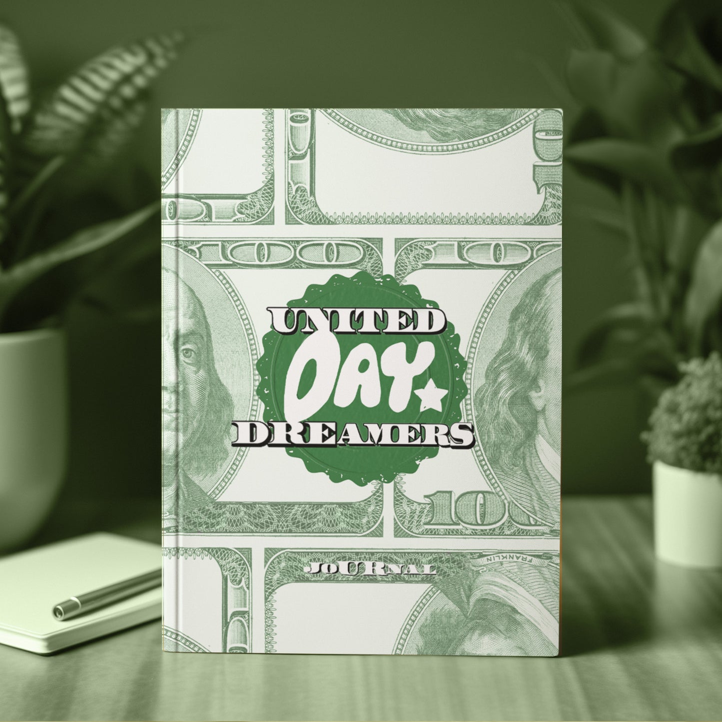 Lucky Money Hardcover Journal In Green