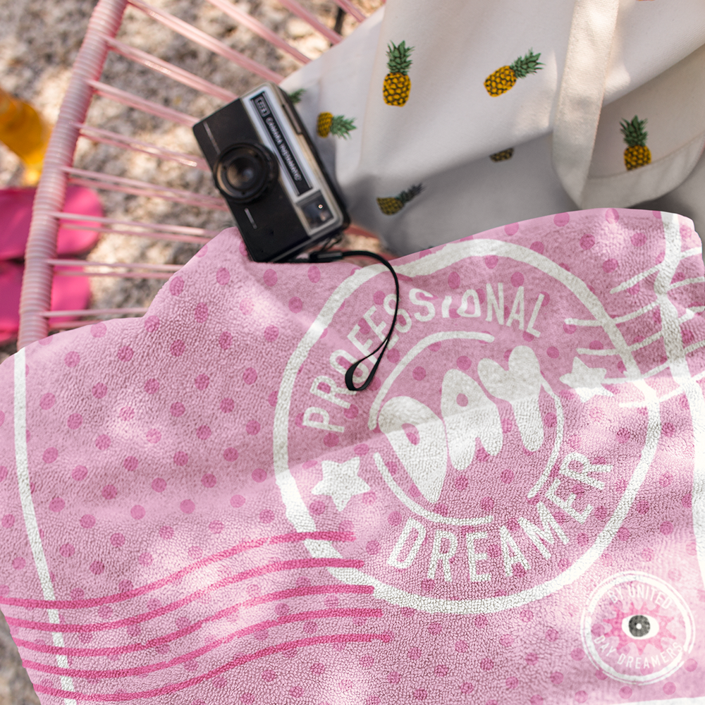 Professional Day Dreamer Beach and Pool Pink Towel