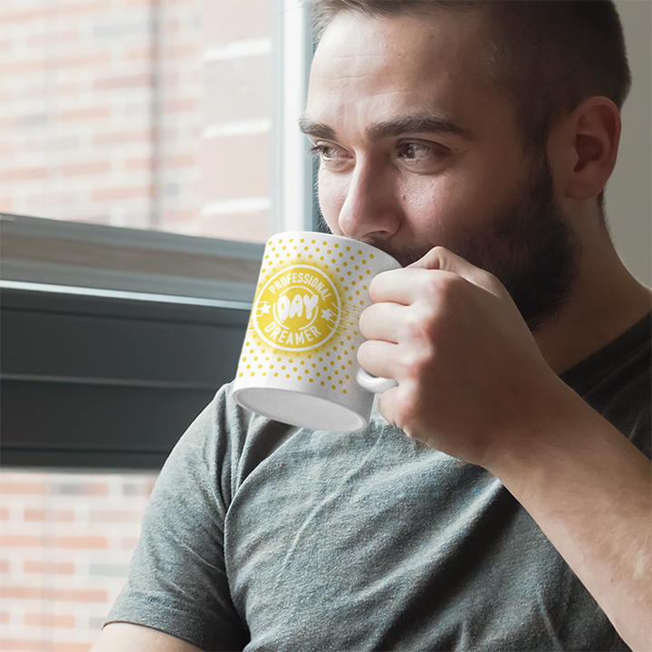 The Professional Day Dreamer Mug in Mellow Yellow