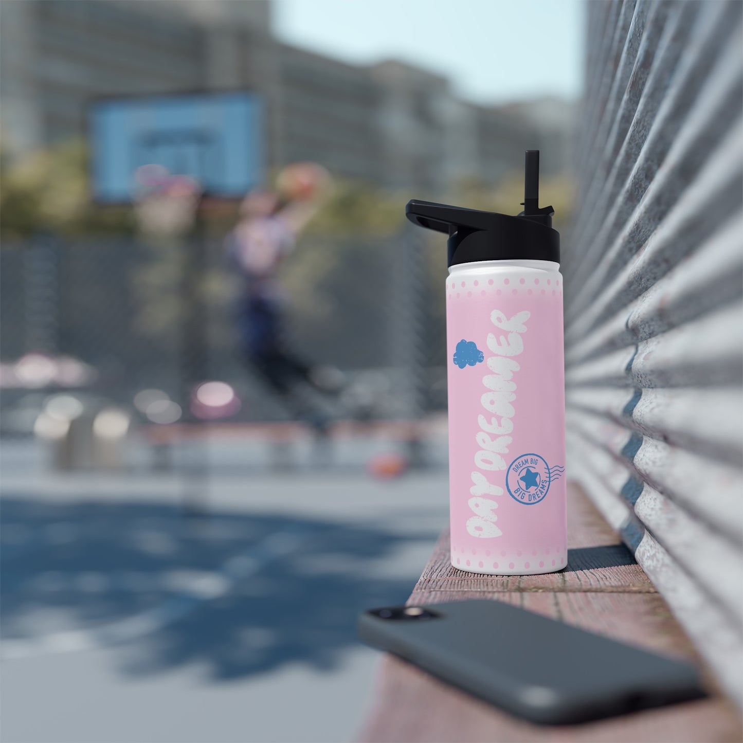 Day Dreamer Stainless Steel Pink Water Bottle