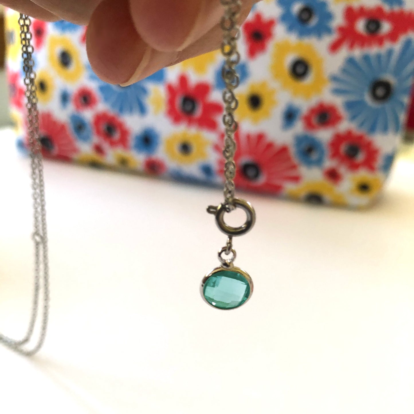 December Birthstone Necklace Colorful Turquoise