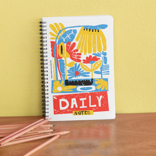 Daily Notes, Spiral Handwriting Note Book by United Day Dreamers