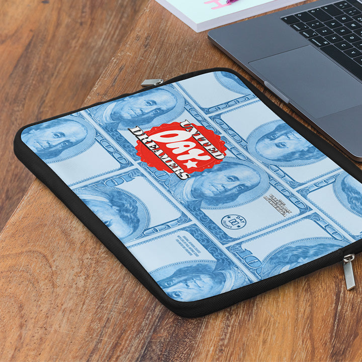 Lucky Money Day Dreamer Laptop Sleeve in Red White and Blue