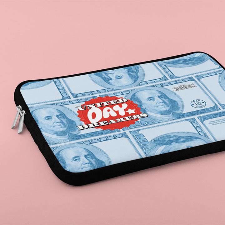 Lucky Money Day Dreamer Laptop Sleeve in Red White and Blue