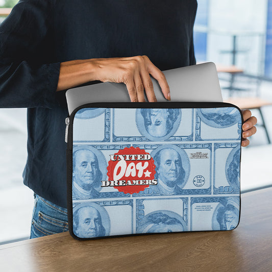 Lucky Money Day Dreamer Laptop Sleeve in Red White and Blue