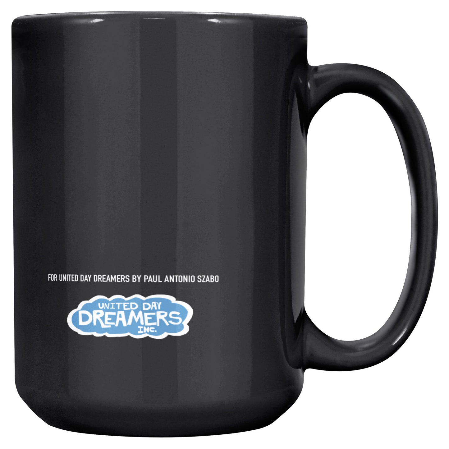 One Day A Time 15oz Word Puzzle Tea Coffee Mug in Black