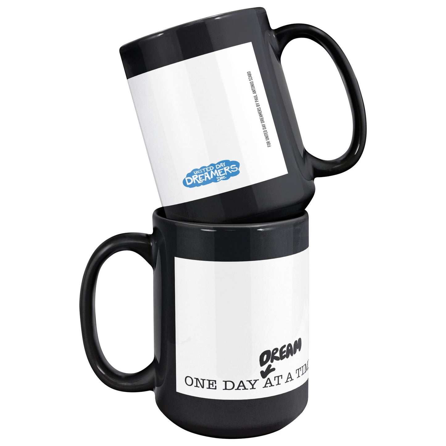 One Day At A Time 15oz Tea Coffee Black And White Mug