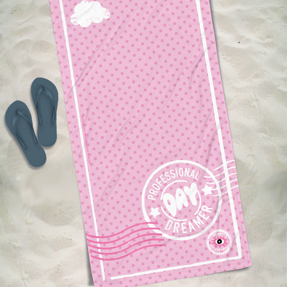Professional Day Dreamer Beach and Pool Pink Towel