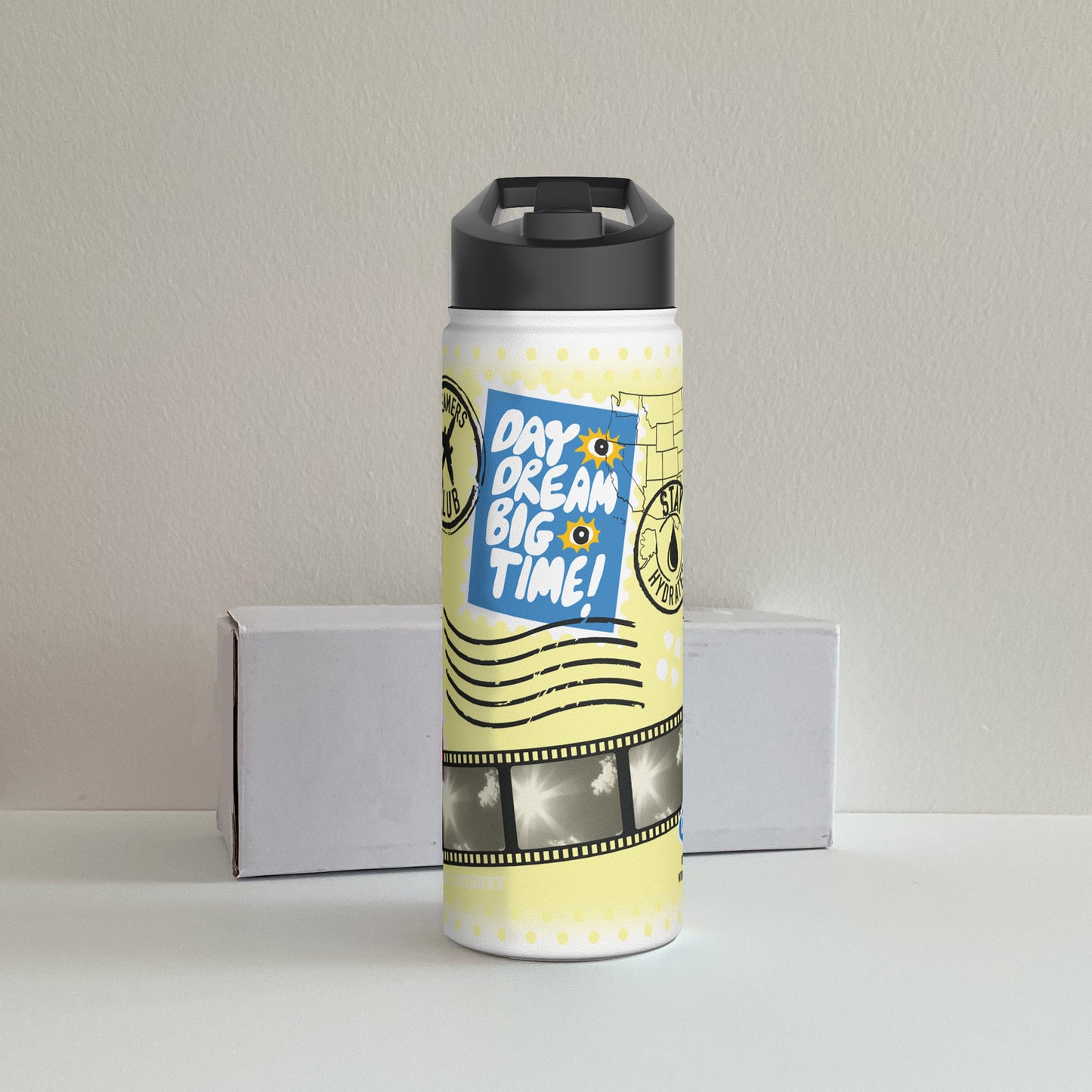 Travel Edition Premium 18oz  Water Bottle in Yellow