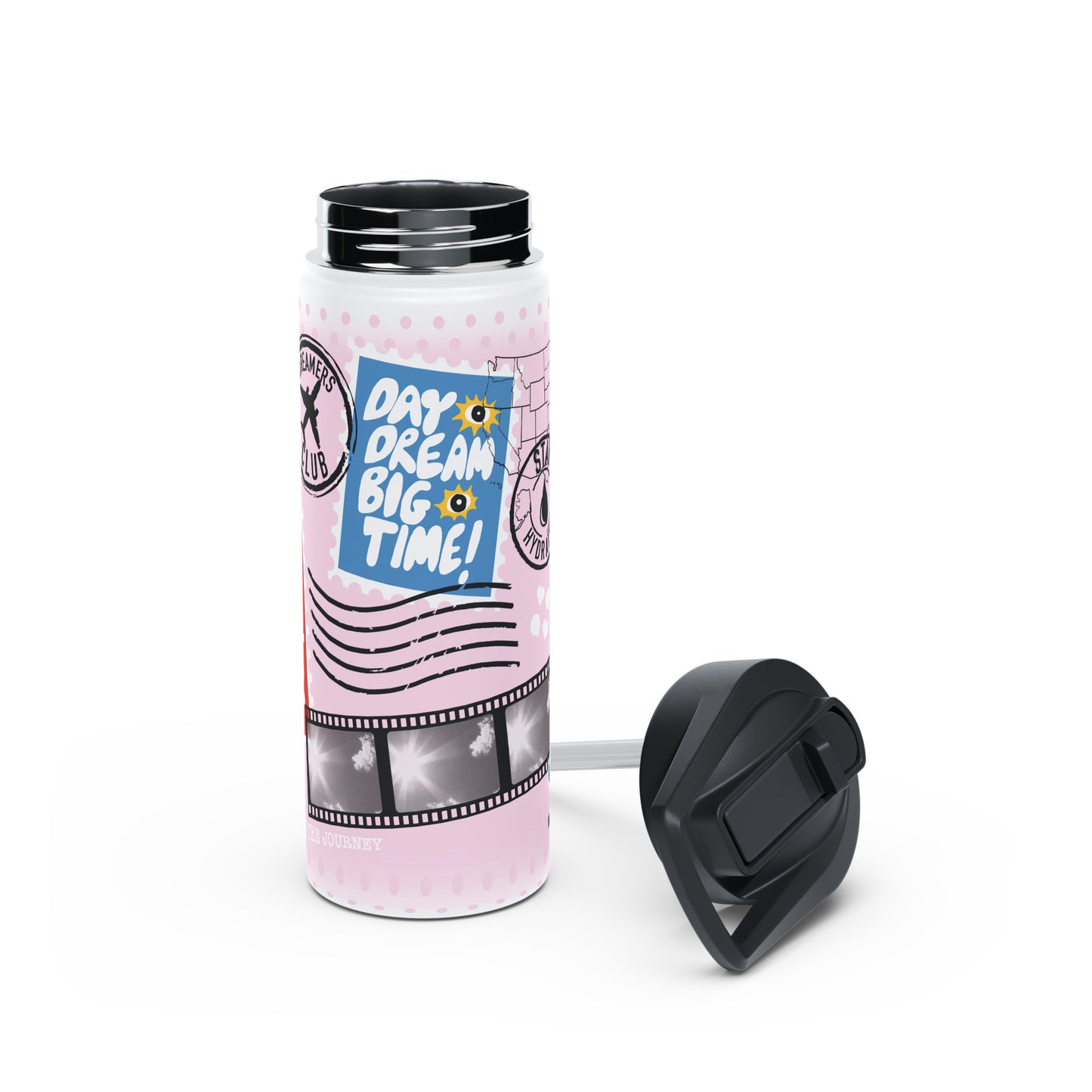 Travel Edition Premium 18oz  Water Bottle in Pink