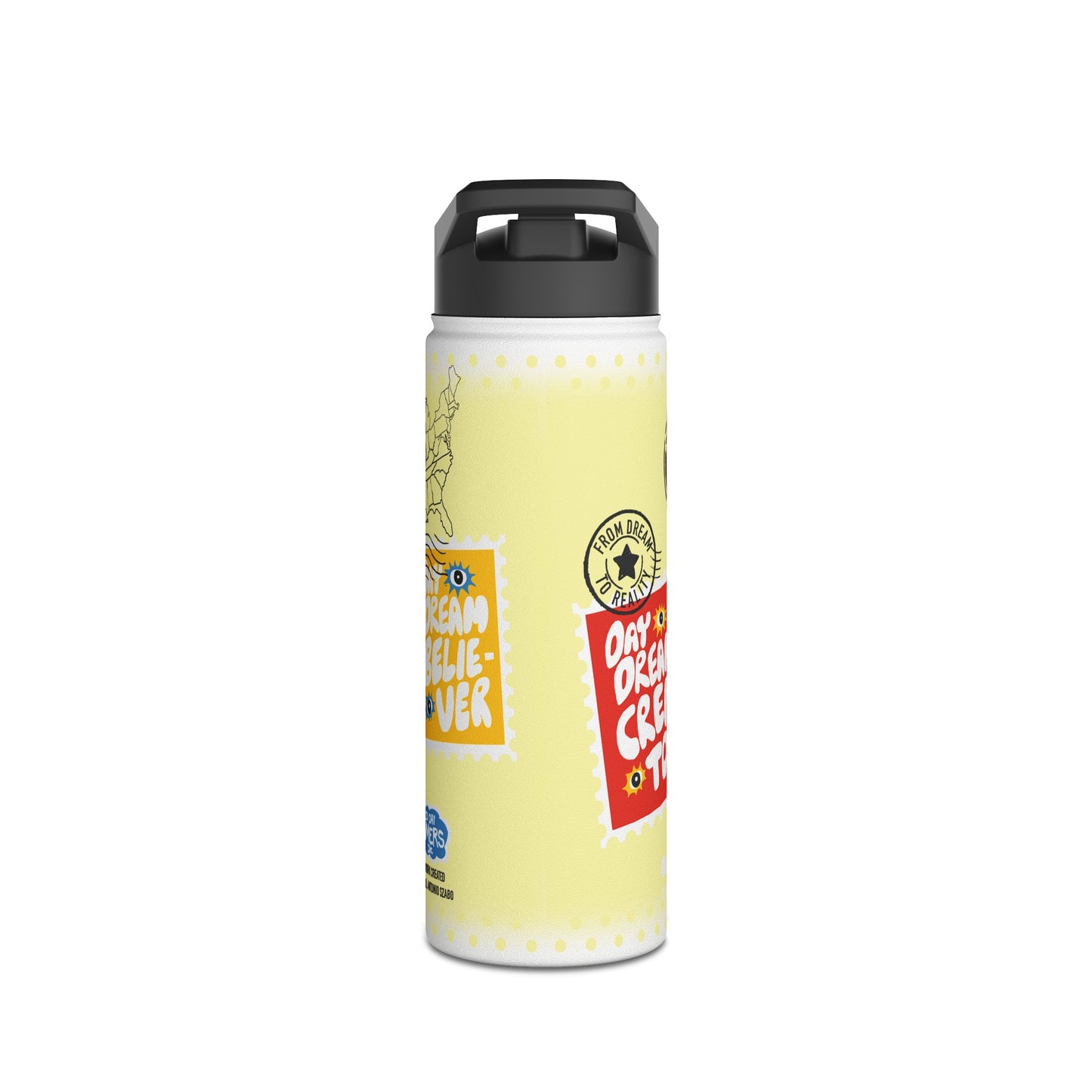 Travel Edition Premium 18oz  Water Bottle in Yellow