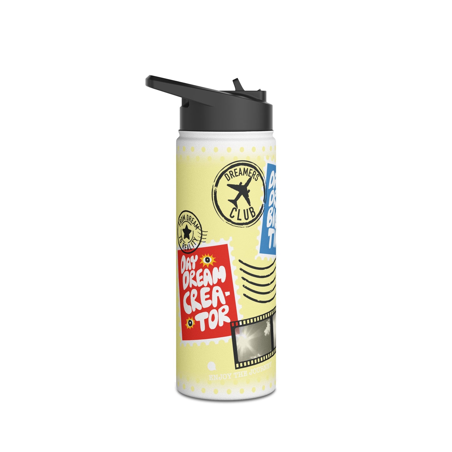 Travel Edition Premium 18oz  Water Bottle in Yellow