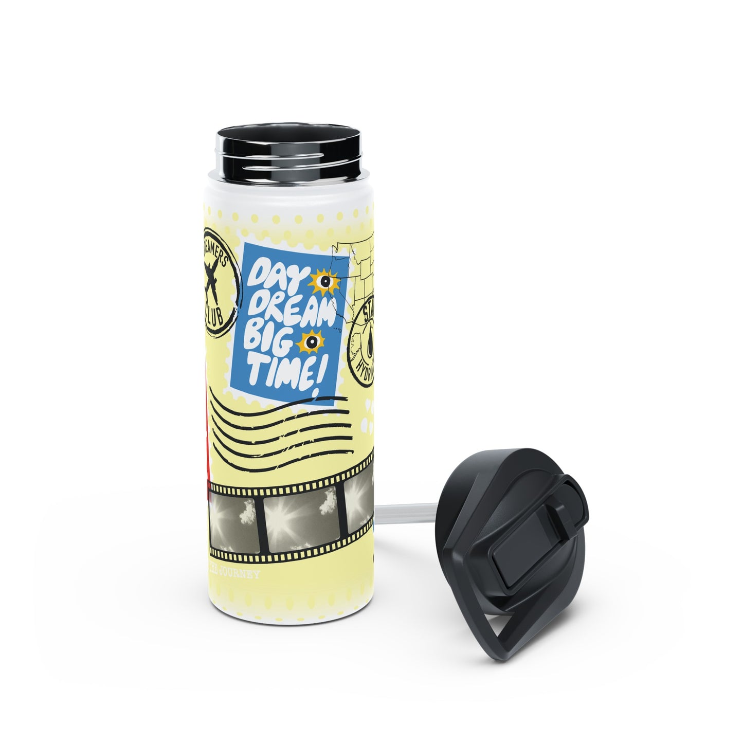 Travel Edition Premium 18oz  Water Bottle in Yellow