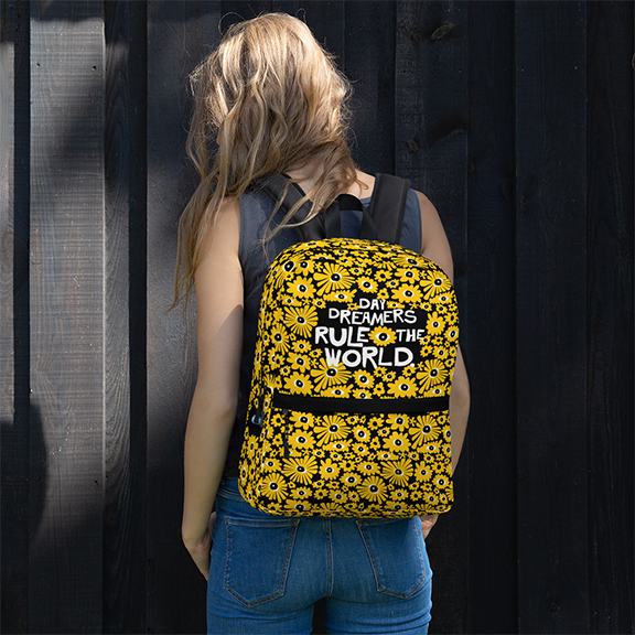 Rule The World Yellow Backpack