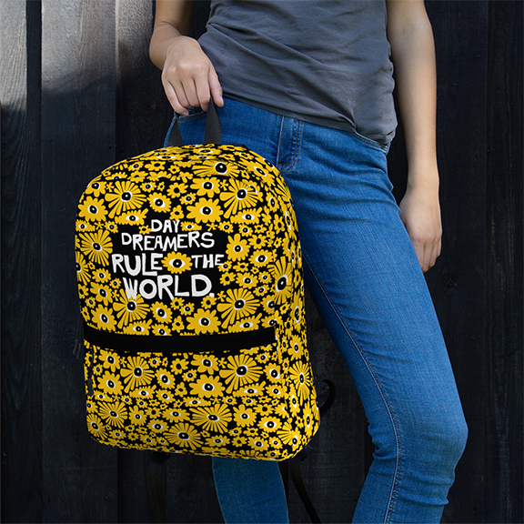 Rule The World Yellow Backpack