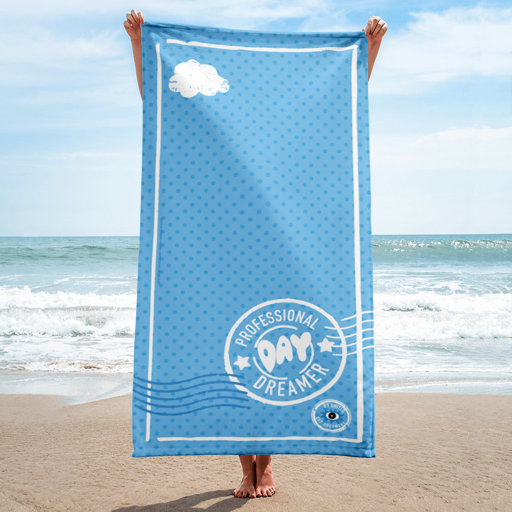 Professional Day Dreamer Beach and Pool Blue Towel